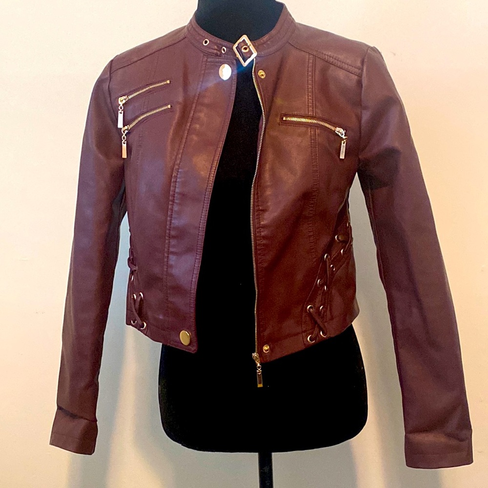 Burgundy Leather Jacket